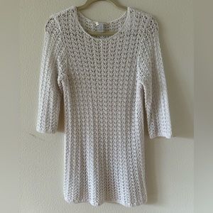 Chico’s Knit Cream/White Pool Cover Up (Size 2)